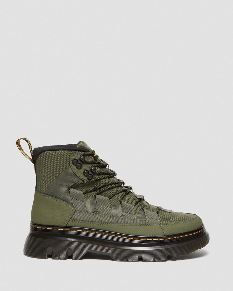 Khaki Green Dr Martens Boury Leather Casual Boots (Ajax+Extra Tough 50/50) Boots | KK94-P6ZF