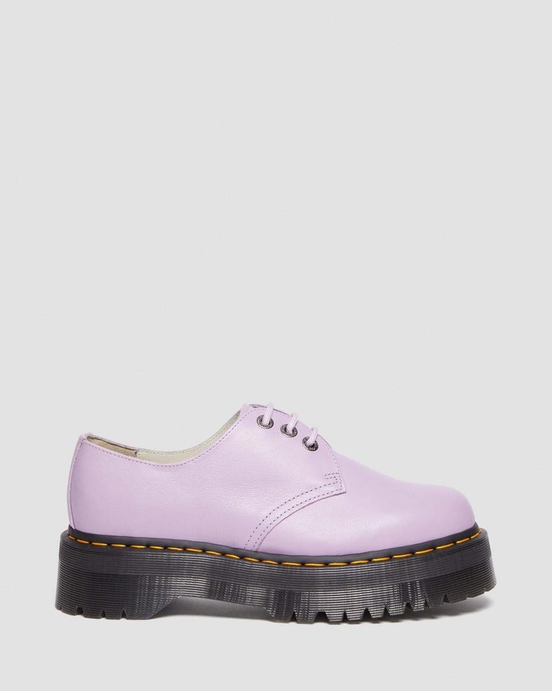 Lilac Dr Martens 1461 II Pisa Leather Platform Shoes (Pisa) Platforms Shoes | GB23-B0WA