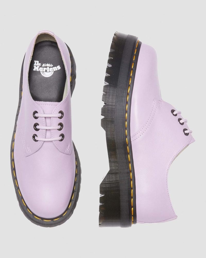 Lilac Dr Martens 1461 II Pisa Leather Platform Shoes (Pisa) Platforms Shoes | GB23-B0WA