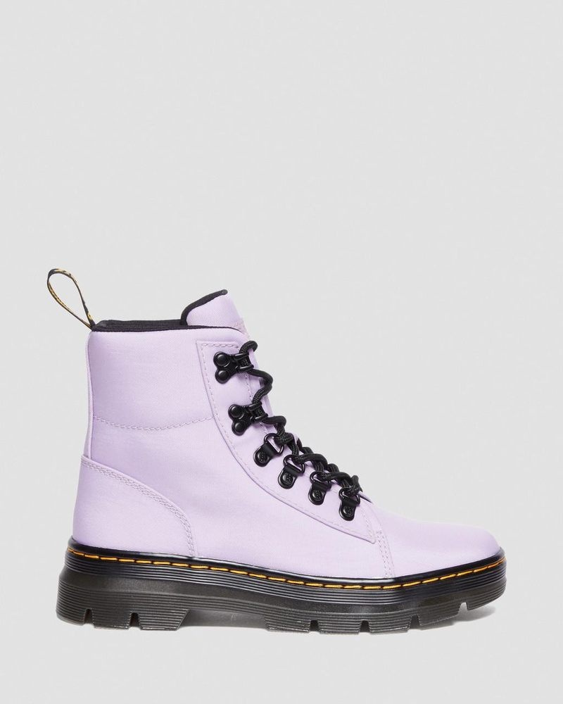 Lilac Dr Martens Combs - Nylon & Leather Casual Boots (Cyclone Nylon) Boots | MQ74-V2TV