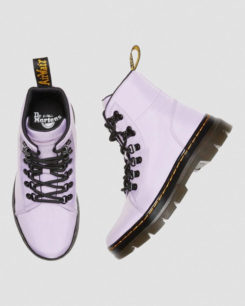 Lilac Dr Martens Combs - Nylon & Leather Casual Boots (Cyclone Nylon) Boots | MQ74-V2TV