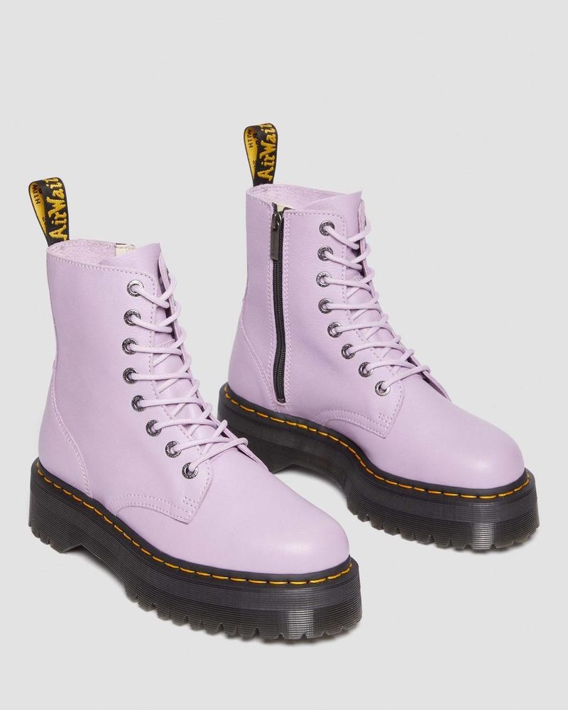 Lilac Dr Martens Jadon III Boot Pisa Leather Platforms (Pisa) Platforms Boots | VS68-E7UW