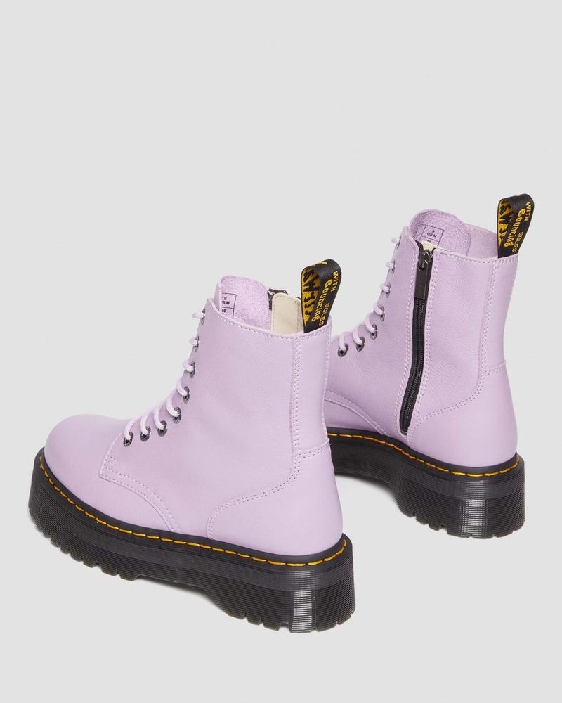 Lilac Dr Martens Jadon III Boot Pisa Leather Platforms (Pisa) Platforms Boots | VS68-E7UW