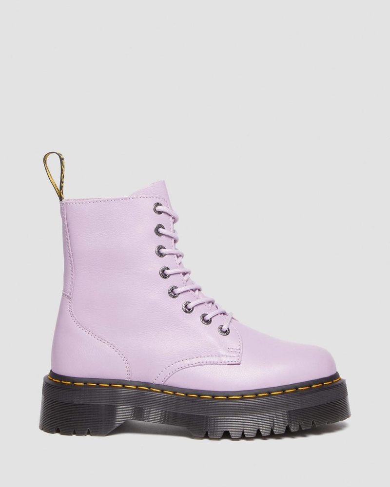 Lilac Dr Martens Jadon III Boot Pisa Leather Platforms (Pisa) Platforms Boots | VS68-E7UW