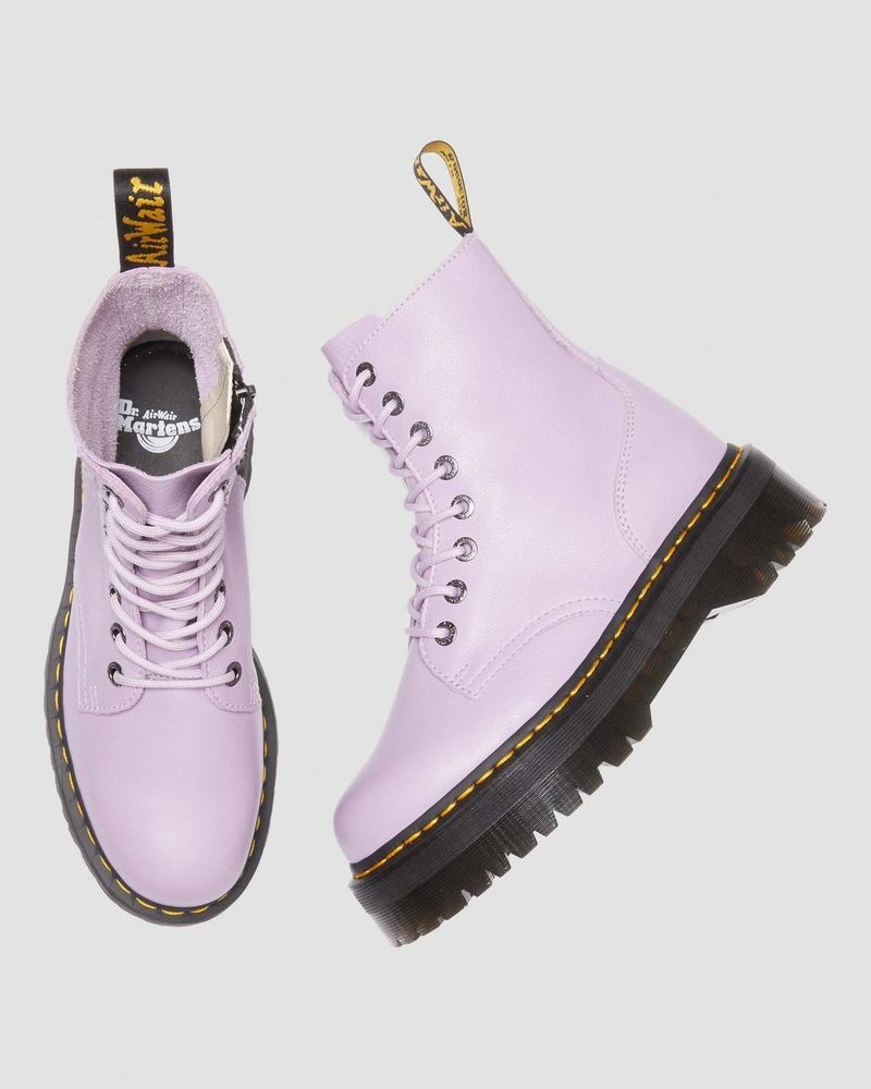 Lilac Dr Martens Jadon III Boot Pisa Leather Platforms (Pisa) Platforms Boots | VS68-E7UW