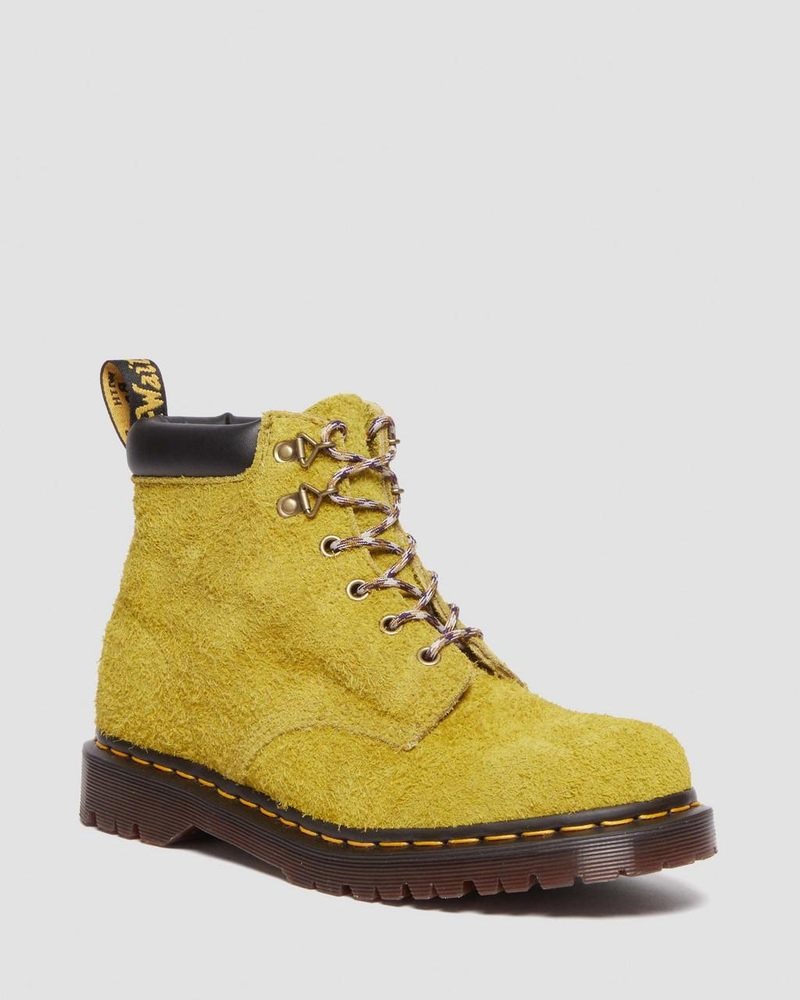 Moss Green Dr Martens 939 Ben Suede Padded Collar Lace Up Boots (Long Napped Suede) Boots | RS62-R3NH