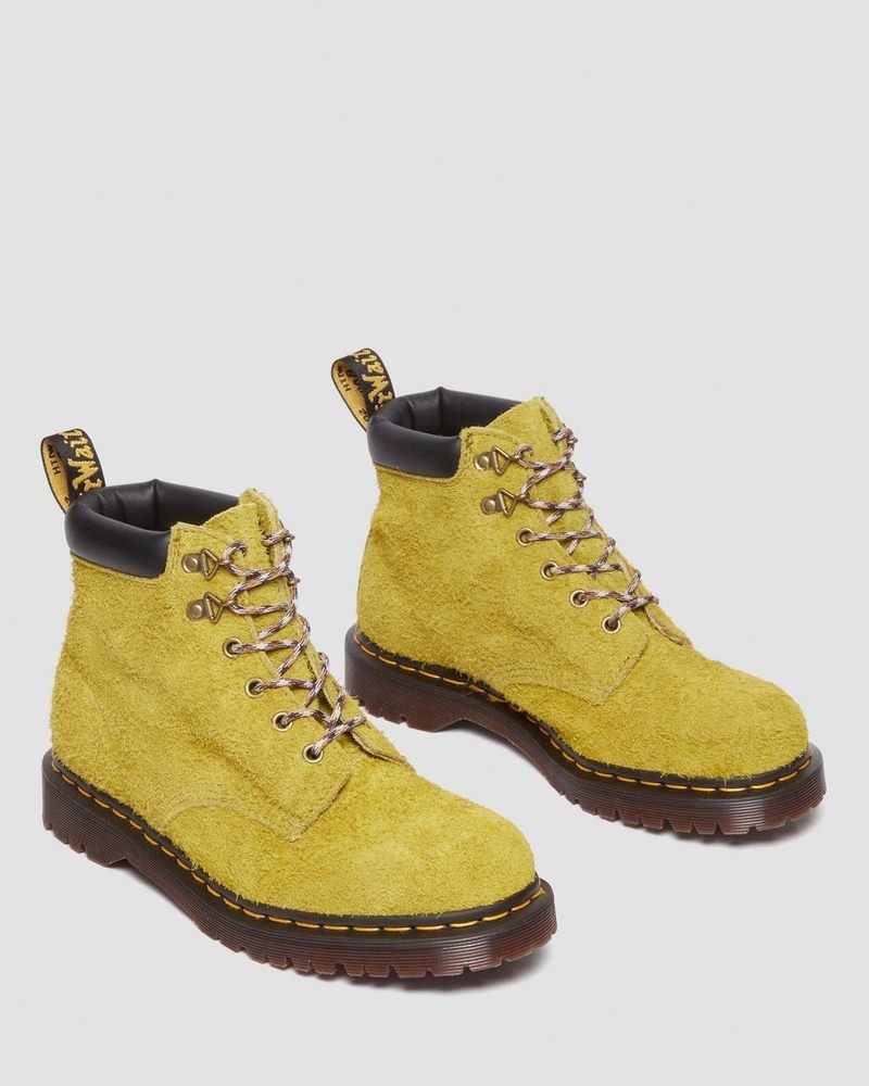 Moss Green Dr Martens 939 Ben Suede Padded Collar Lace Up Boots (Long Napped Suede) Boots | IM35-A2KZ