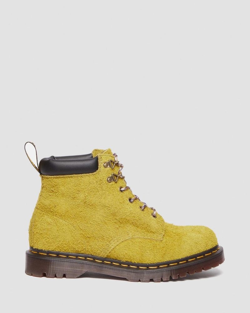 Moss Green Dr Martens 939 Ben Suede Padded Collar Lace Up Boots (Long Napped Suede) Boots | IM35-A2KZ