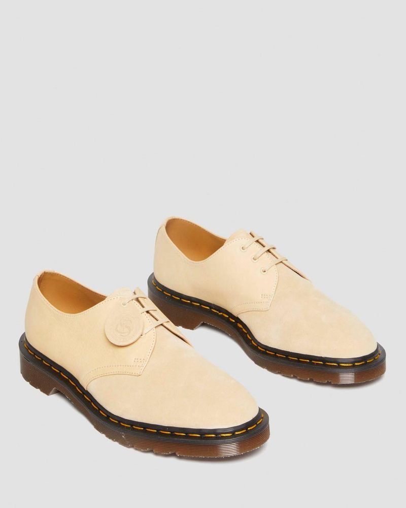 Mustard Dr Martens 1461 Made in England Suede Oxford Shoes (Reverse Grain Suede) Shoes | VD45-T1ND