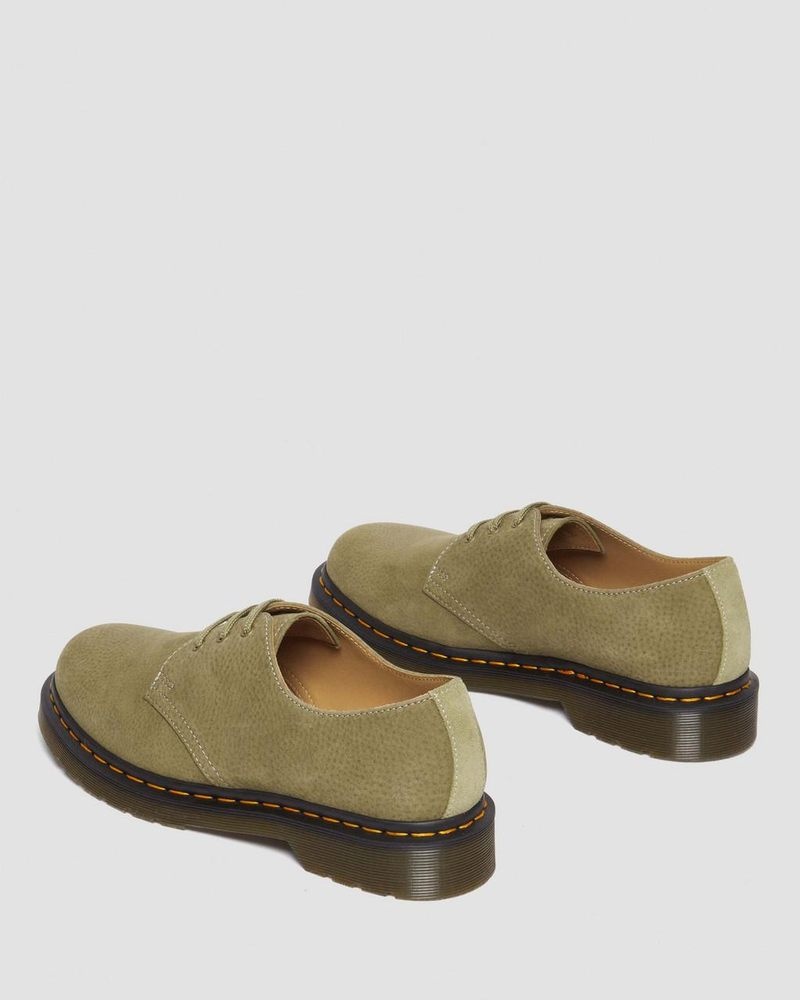 Muted Olive Dr Martens 1461 Tumbled Nubuck Leather Oxford Shoes (Tumbled Nubuck) Shoes | HZ16-H9TK