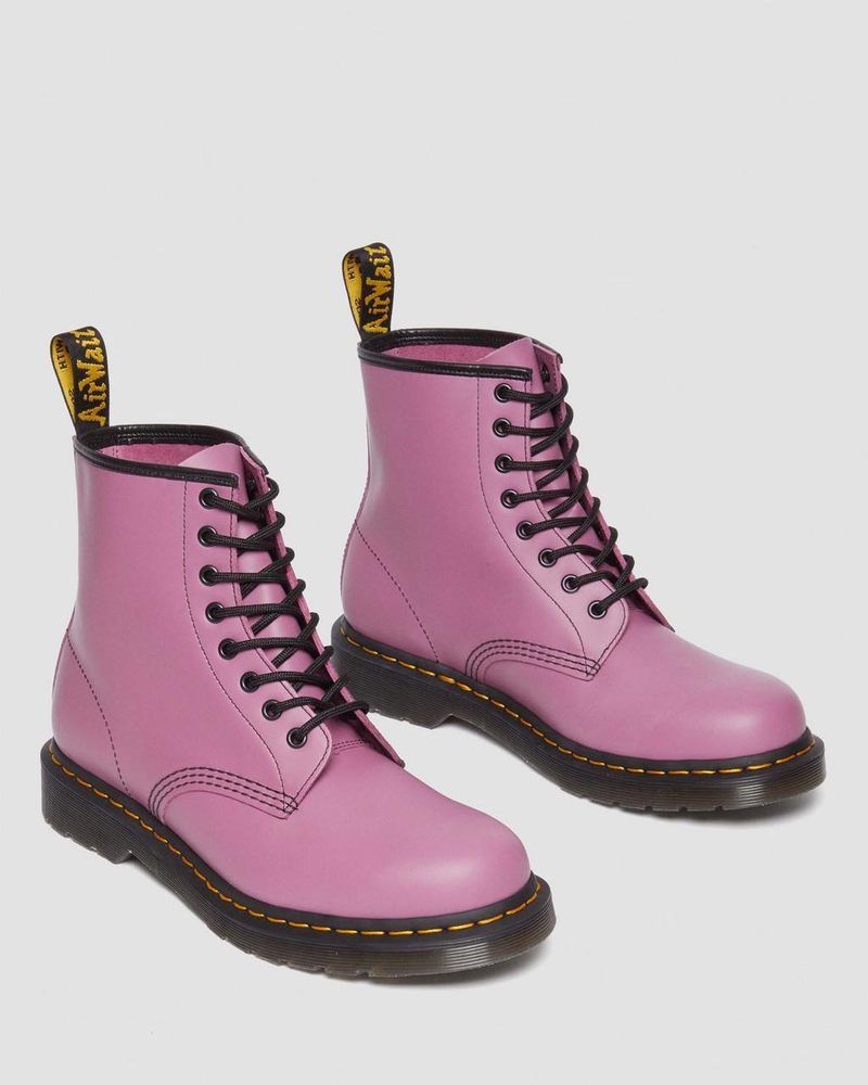 Muted Purple Dr Martens 1460 Smooth Leather Lace Up Boots (Smooth Leather) Boots | AA12-Y7SJ