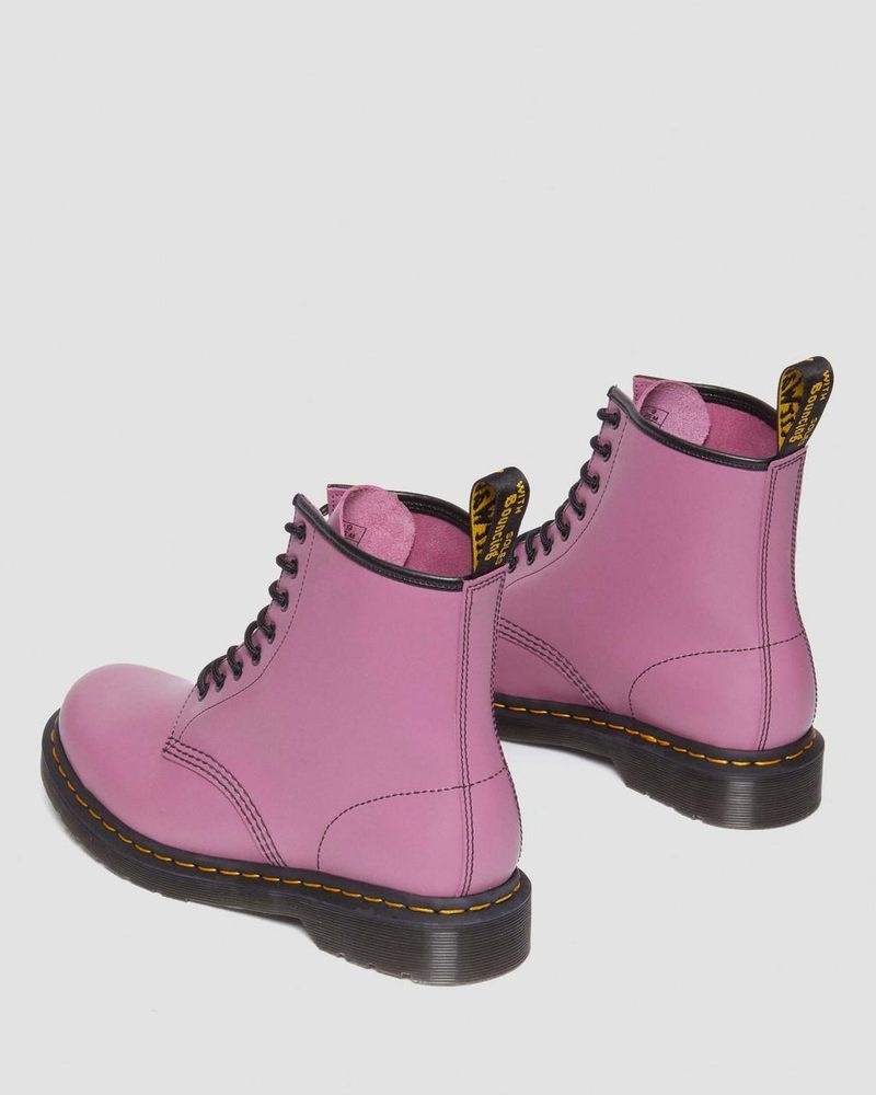 Muted Purple Dr Martens 1460 Smooth Leather Lace Up Boots (Smooth Leather) Boots | AA12-Y7SJ