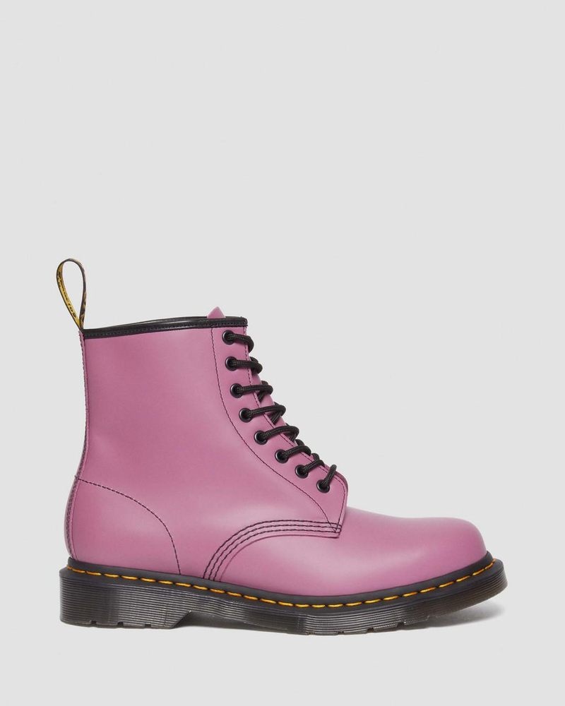 Muted Purple Dr Martens 1460 Smooth Leather Lace Up Boots (Smooth Leather) Boots | AA12-Y7SJ