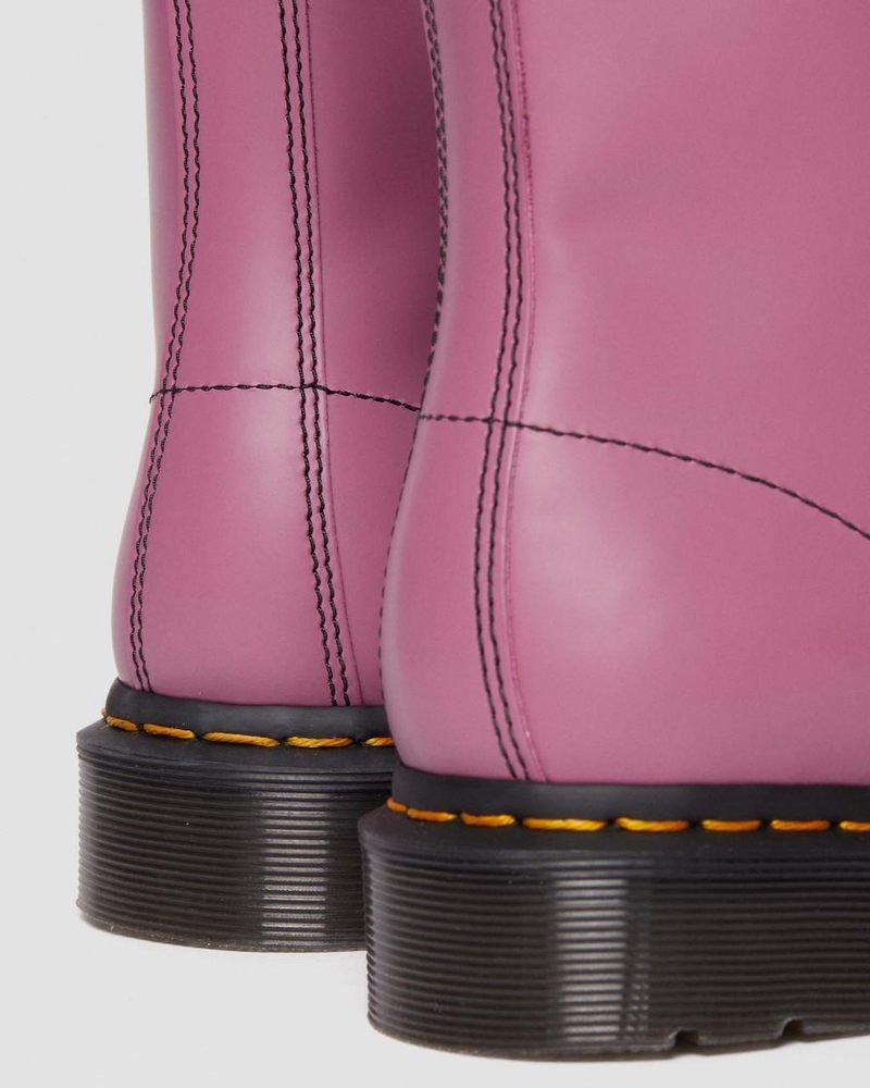 Muted Purple Dr Martens 1460 Smooth Leather Lace Up Boots (Smooth Leather) Boots | AA12-Y7SJ