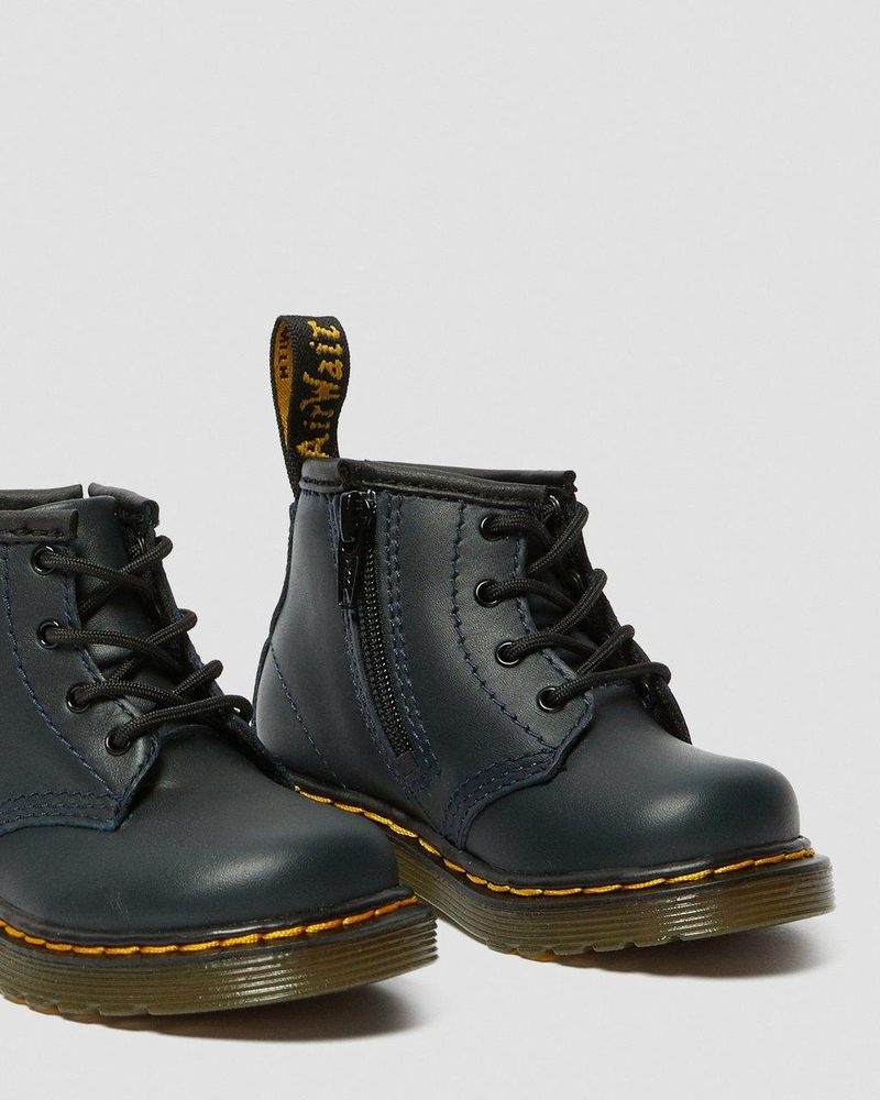 Navy Dr Martens Infant 1460 Leather Lace Up Boots (Romario) Boots | BA98-A0QD