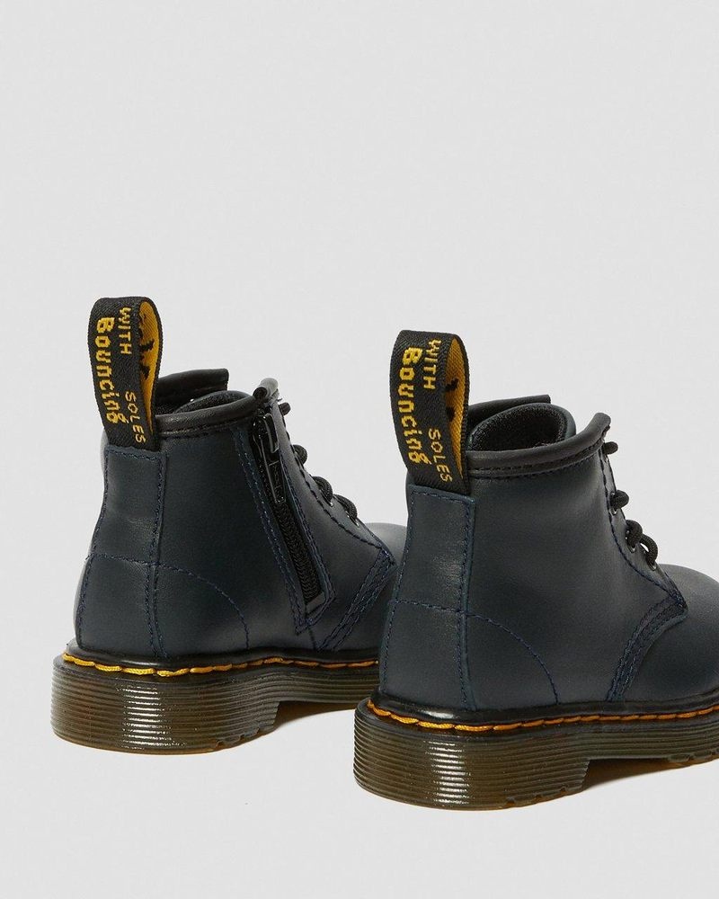 Navy Dr Martens Infant 1460 Leather Lace Up Boots (Romario) Boots | BA98-A0QD