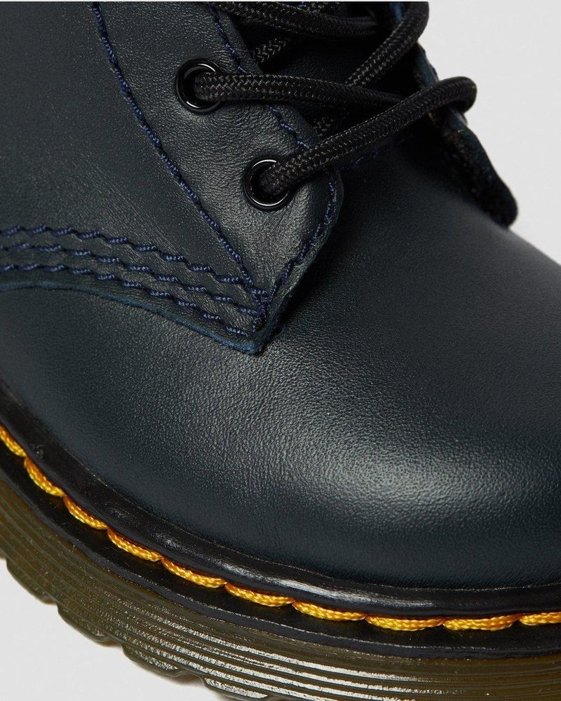 Navy Dr Martens Infant 1460 Leather Lace Up Boots (Romario) Boots | BA98-A0QD