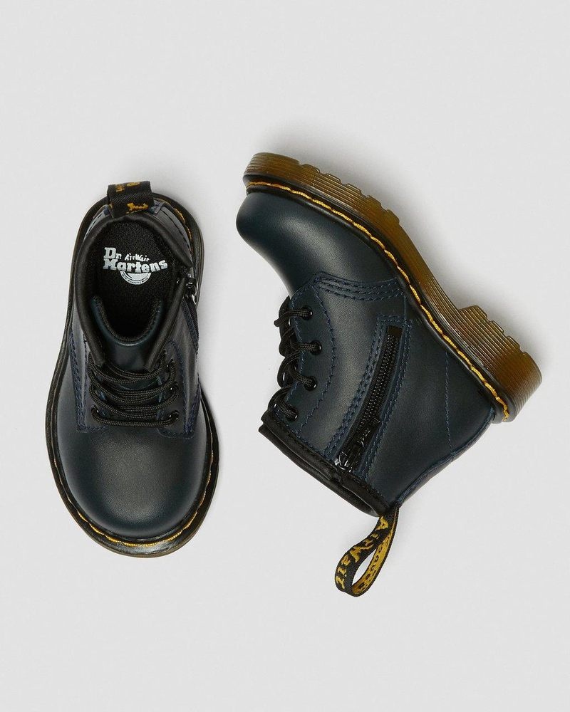 Navy Dr Martens Infant 1460 Leather Lace Up Boots (Romario) Boots | BA98-A0QD