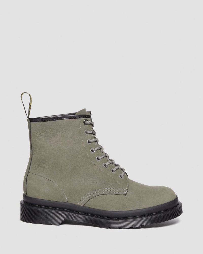 Nickel Grey Dr Martens 1460 Milled Nubuck Leather Lace Up Boots (Milled Nubuck Wp) Boots | UH89-Y4SE