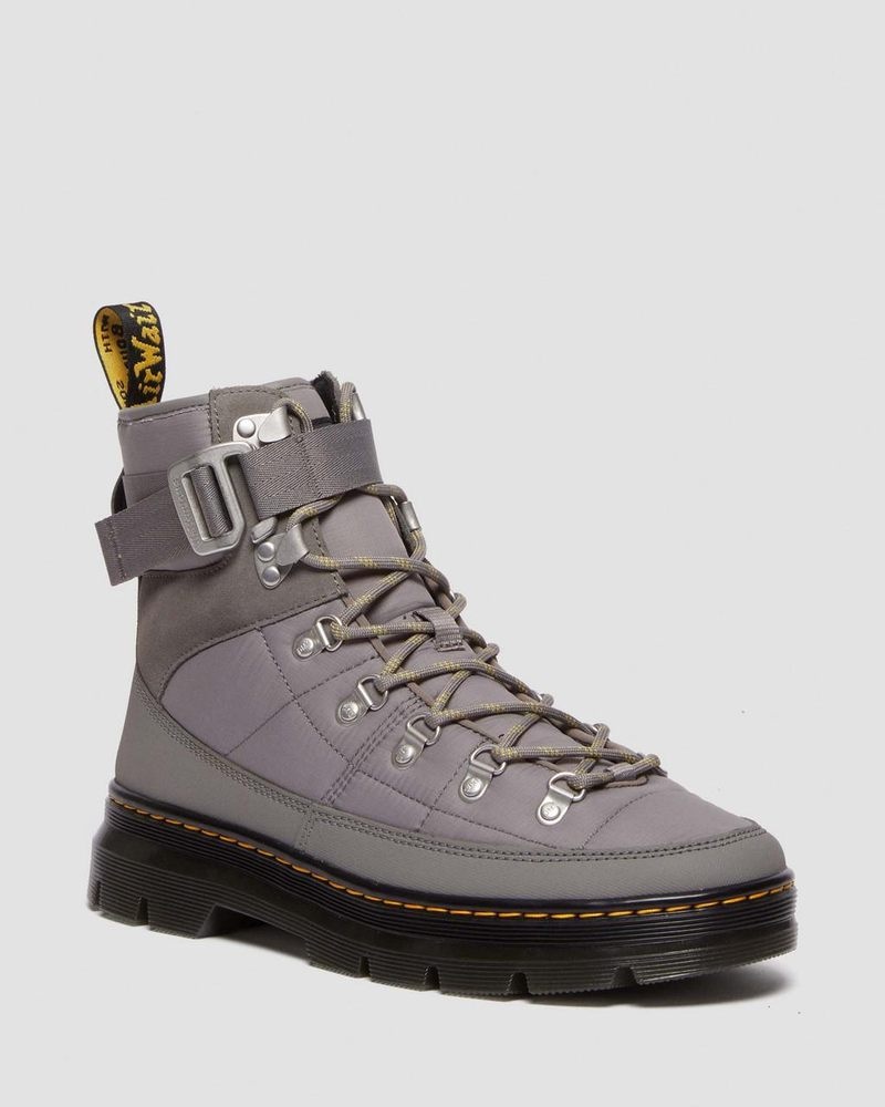 Nickel Grey Dr Martens Combs Tech Quilted Casual Boots Boots | BH88-F1QQ