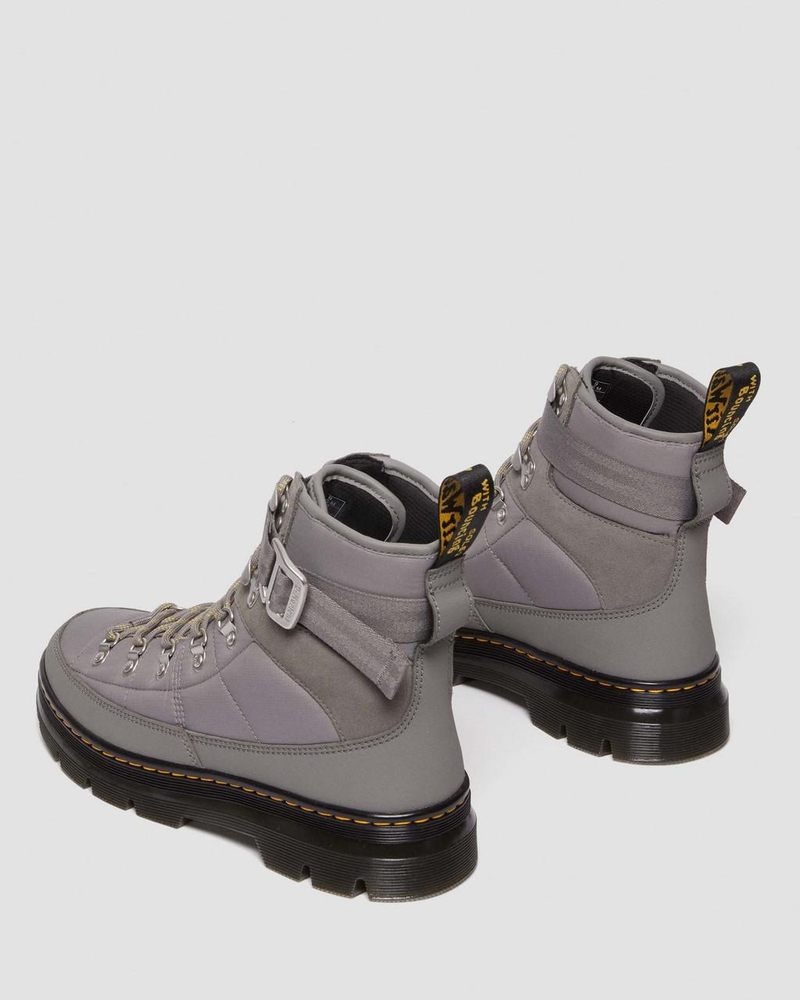 Nickel Grey Dr Martens Combs Tech Quilted Casual Boots Boots | KI22-V2GW