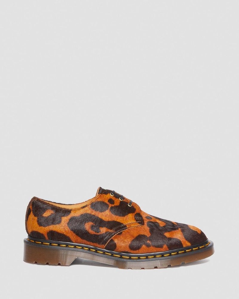 Ocelot Dr Martens 1461 Made in England Hair On Oxford Shoes (Hair On) Shoes | GJ04-N3JV