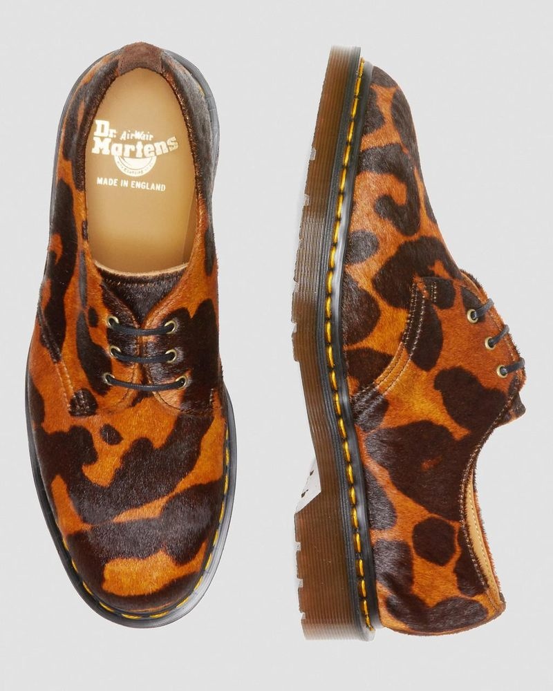 Ocelot Dr Martens 1461 Made in England Hair On Oxford Shoes (Hair On) Shoes | GJ04-N3JV