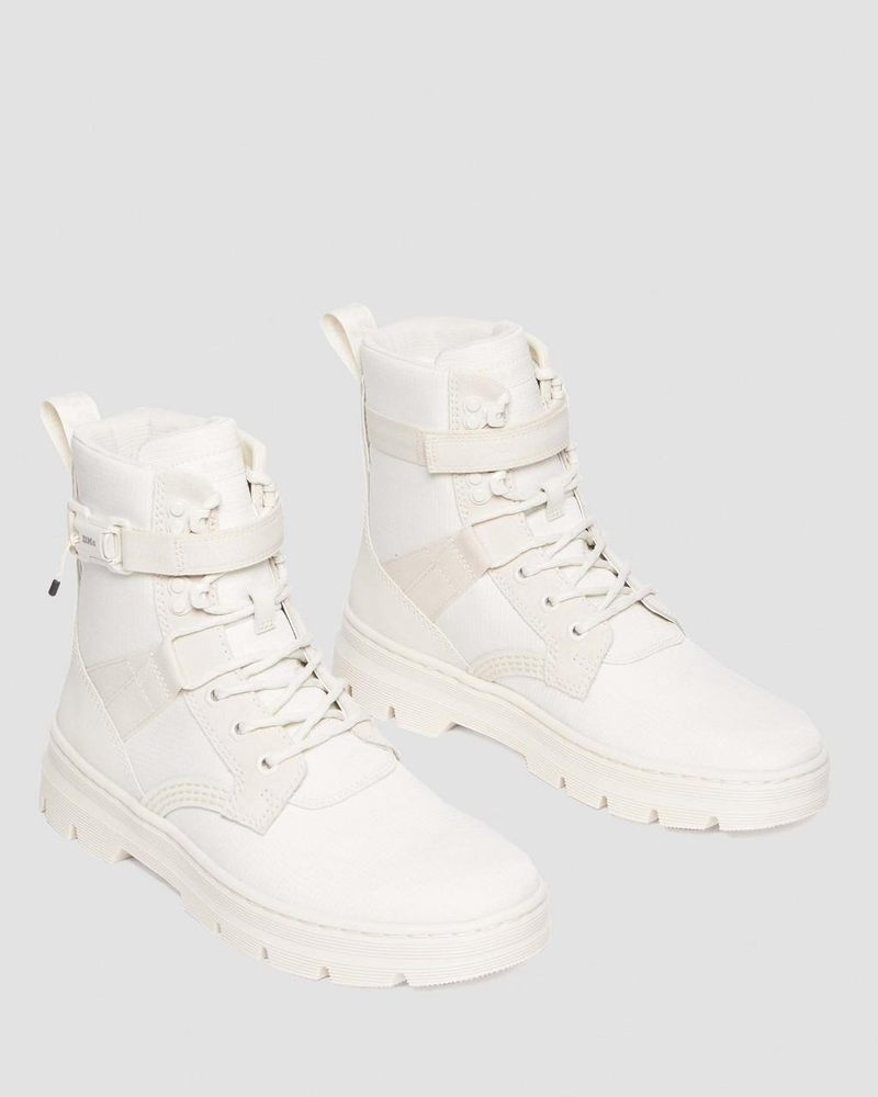 Off White / Natural Dr Martens Combs Tech II Poly & Leather Casual Boots (Extra Tough Nylon) Shoes | NP26-V0UY