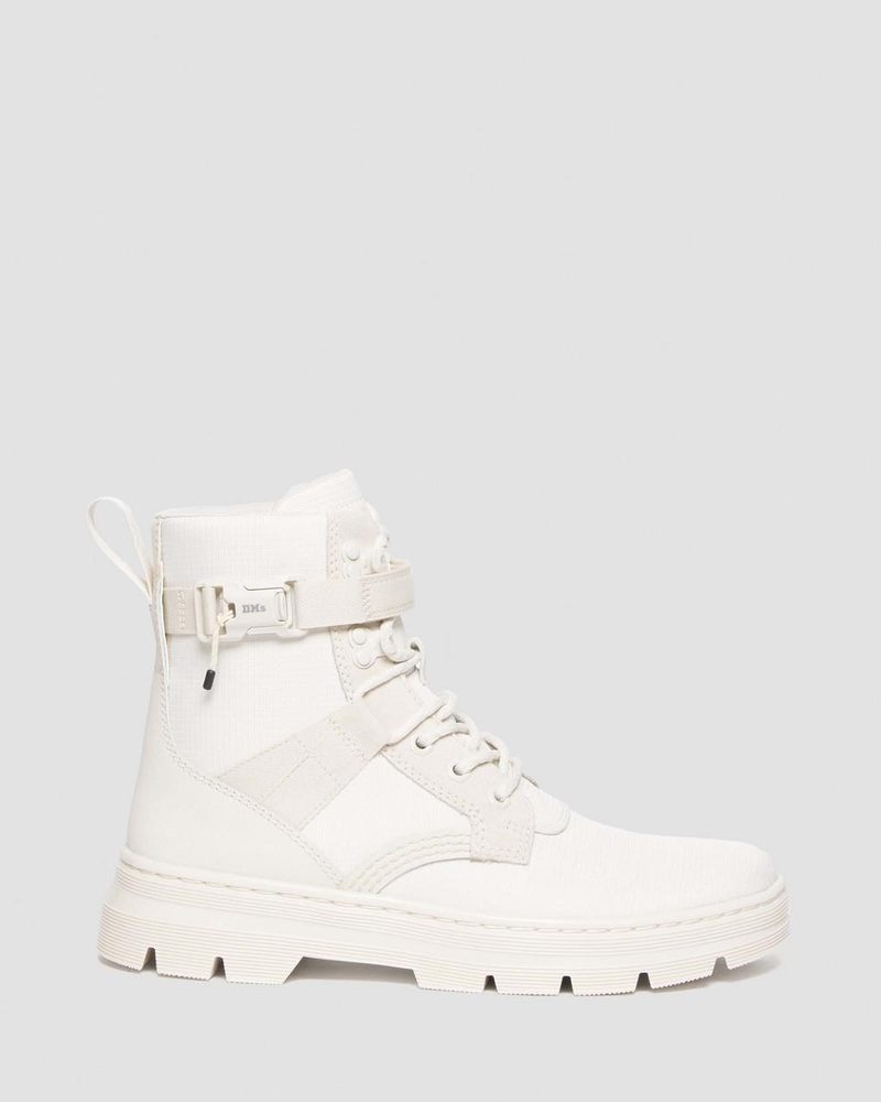 Off White / Natural Dr Martens Combs Tech II Poly & Leather Casual Boots (Extra Tough Nylon) Shoes | NP26-V0UY