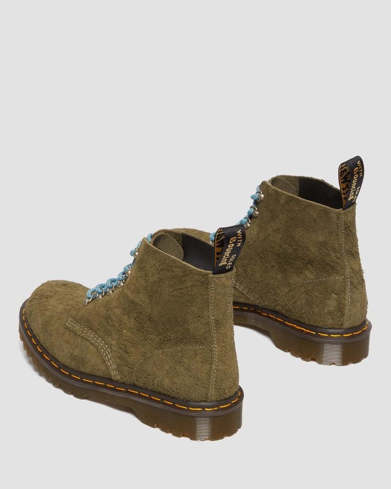 Olive Dr Martens 101 Made in England Hardware Suede Ankle Boots Boots | TE12-S8ZC