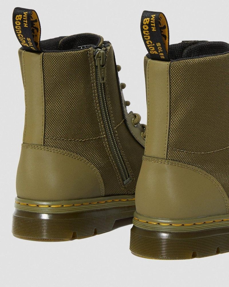 Olive Dr Martens Youth Combs Extra Tough Poly Casual Boots (Extra Tough 50/50+Rubbery) Boots | BJ18-K5TH