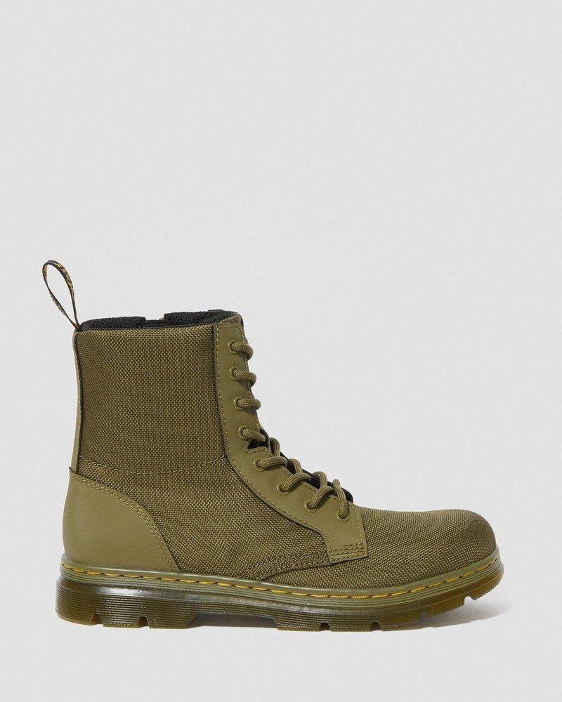 Olive Dr Martens Youth Combs Extra Tough Poly Casual Boots (Extra Tough 50/50+Rubbery) Boots | BJ18-K5TH