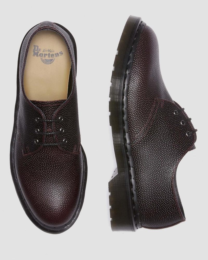 Oxblood Dr Martens 1461 Pebble Grain Leather Oxford Shoes (Atlas Pebble Grain) Shoes | FD73-H9TO