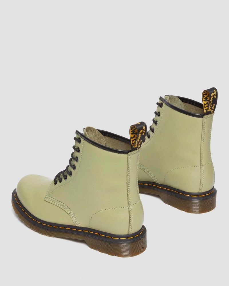 Pale Olive Dr Martens 1460 Smooth Leather Lace Up Boots (Smooth Leather) Boots | NB32-C8QQ