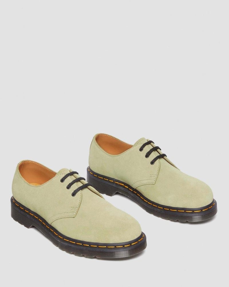 Pale Olive Dr Martens 1461 Suede Oxford Shoes (E.H.Suede) Shoes | GN95-M1JH