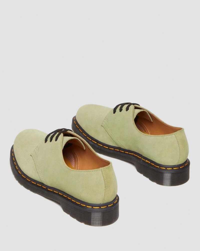 Pale Olive Dr Martens 1461 Suede Oxford Shoes (E.H.Suede) Shoes | GN95-M1JH