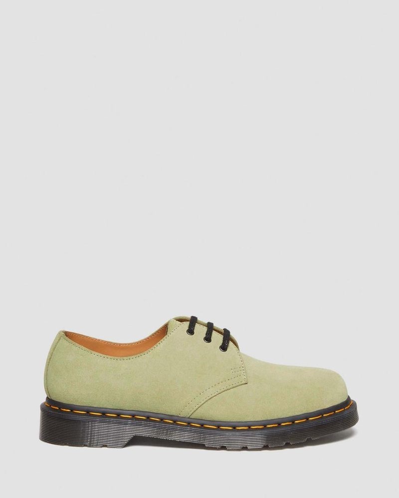 Pale Olive Dr Martens 1461 Suede Oxford Shoes (E.H.Suede) Shoes | GN95-M1JH