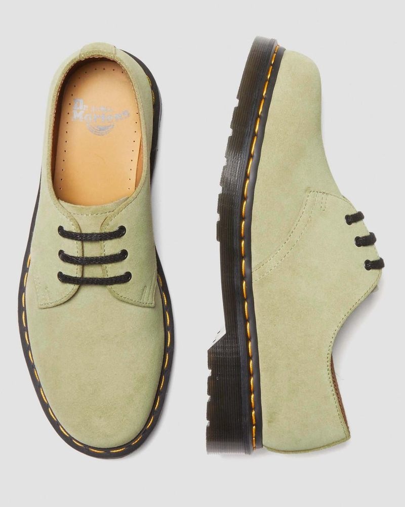 Pale Olive Dr Martens 1461 Suede Oxford Shoes (E.H.Suede) Shoes | GN95-M1JH