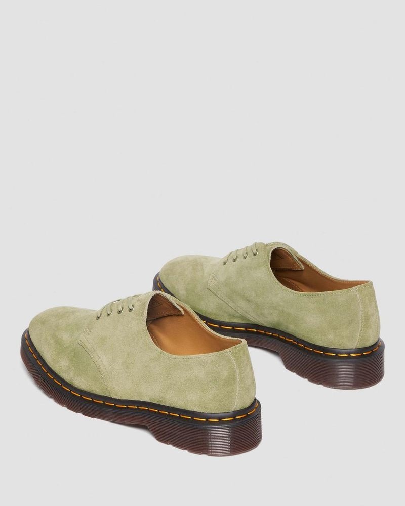 Pale Olive Dr Martens Smiths Suede Dress Shoes (Desert Oasis Suede) Shoes | NR35-Z7ZE