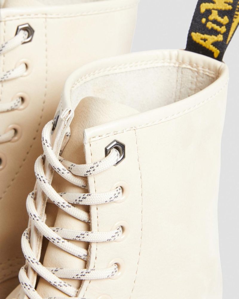 Parchment Beige Dr Martens 1460 Mono Milled Nubuck Leather Lace Up Boots (Milled Nubuck Wp) Boots | HY92-Y8VW