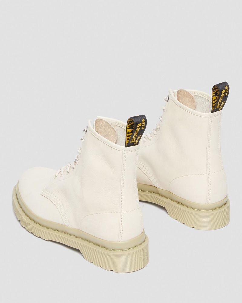 Parchment Beige Dr Martens 1460 Mono Milled Nubuck Leather Lace Up Boots (Milled Nubuck Wp) Boots | HY92-Y8VW