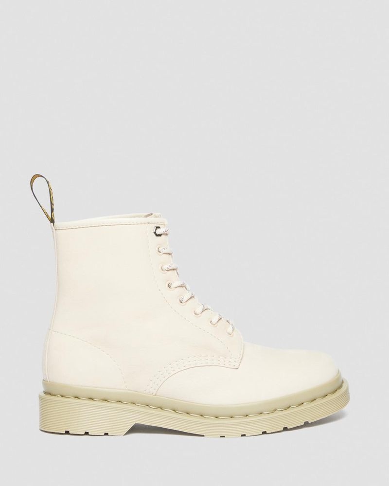 Parchment Beige Dr Martens 1460 Mono Milled Nubuck Leather Lace Up Boots (Milled Nubuck Wp) Boots | HY92-Y8VW