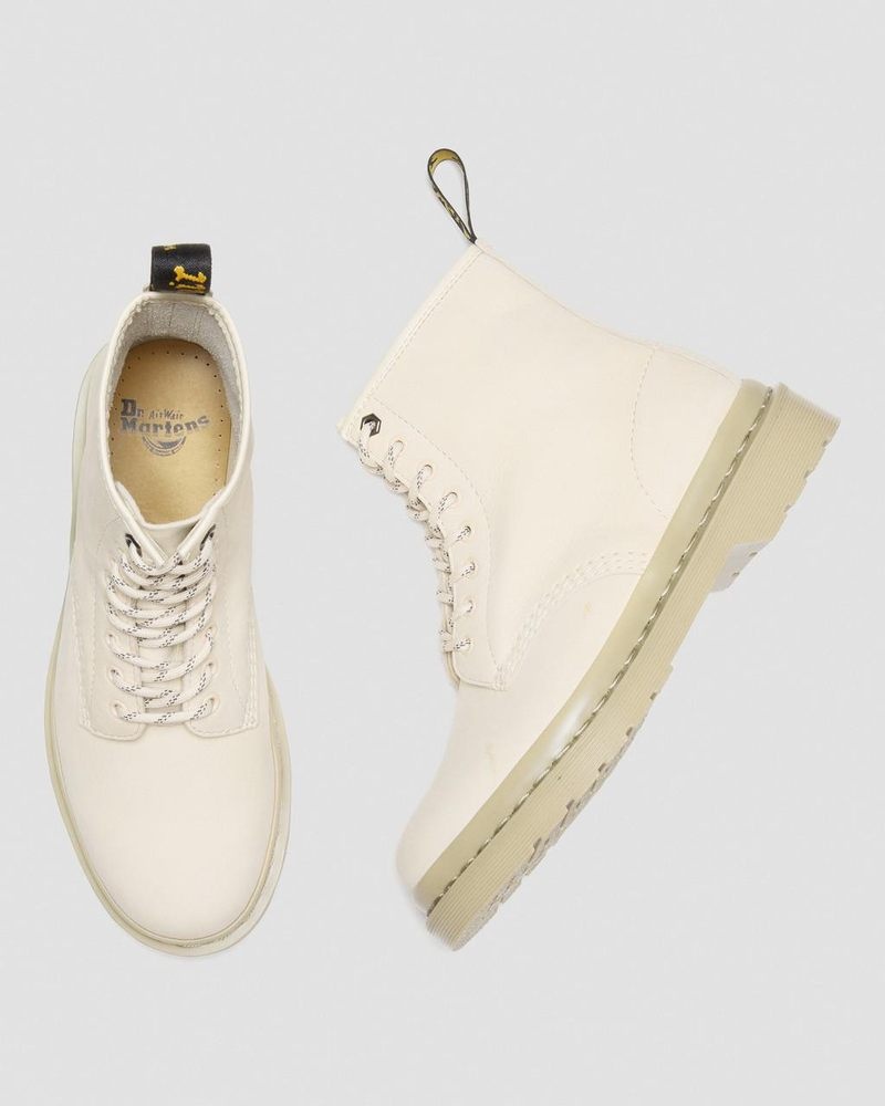 Parchment Beige Dr Martens 1460 Mono Milled Nubuck Leather Lace Up Boots (Milled Nubuck Wp) Boots | HY92-Y8VW