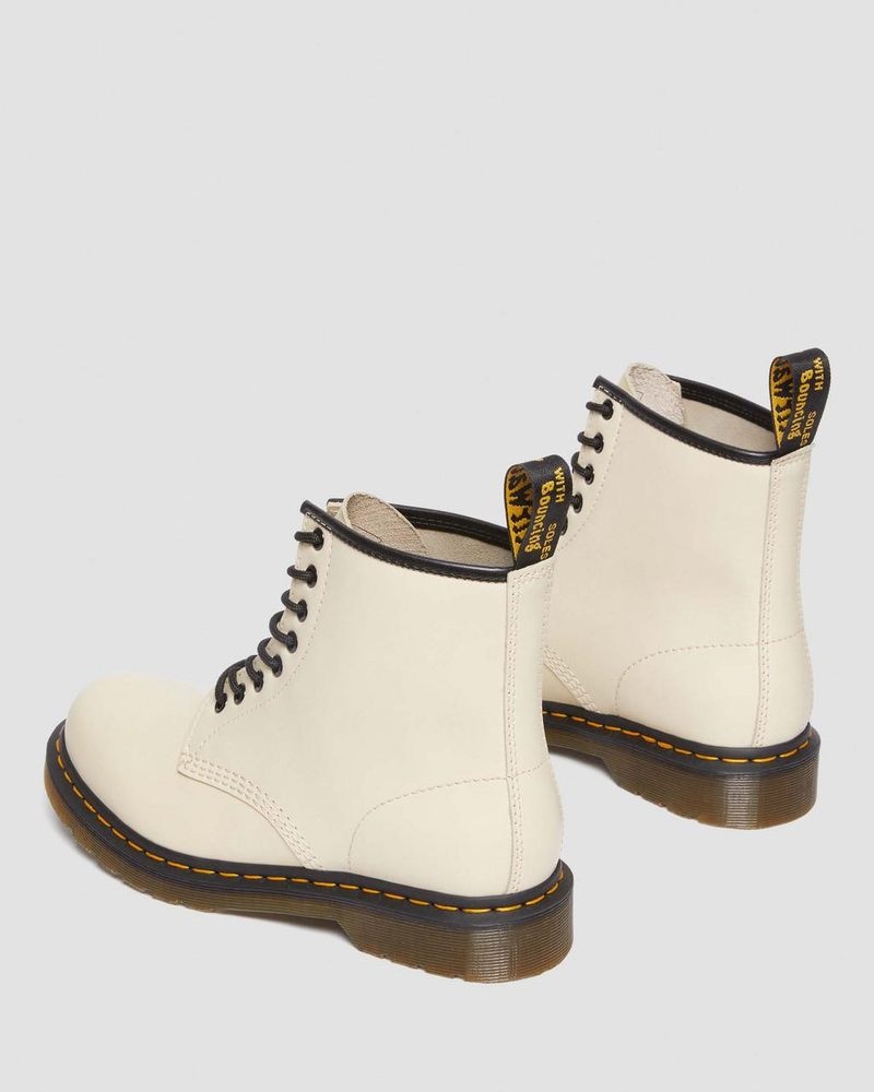 Parchment Beige Dr Martens 1460 Smooth Leather Lace Up Boots (Smooth Leather) Boots | WN99-U2XV