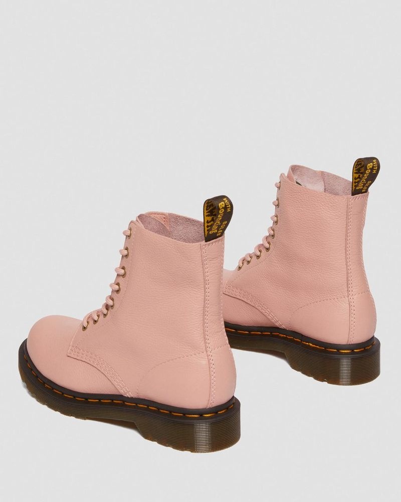 Peach Beige Dr Martens 1460 - Pascal Virginia Leather Boots (Virginia) Boots | UC61-K6DD