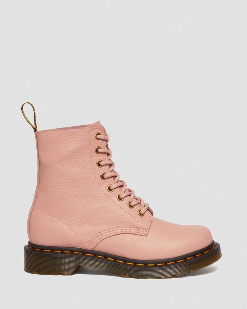 Peach Beige Dr Martens 1460 - Pascal Virginia Leather Boots (Virginia) Boots | UC61-K6DD