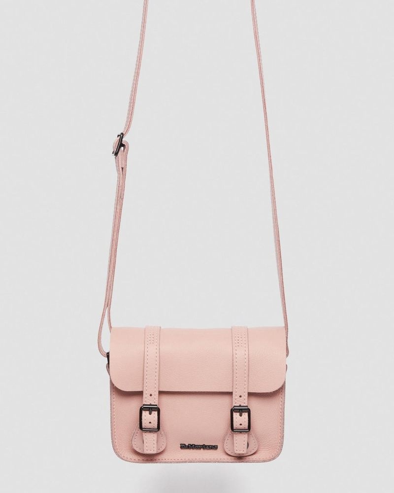 Peach Beige Dr Martens 7 Inch Pisa Leather Crossbody Bag (Pisa) Bags & Backpacks | JC28-T5FV