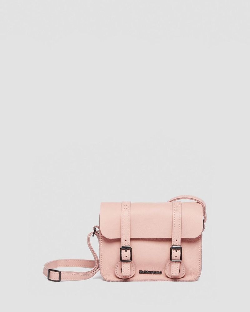 Peach Beige Dr Martens 7 Inch Pisa Leather Crossbody Bag (Pisa) Bags & Backpacks | JC28-T5FV