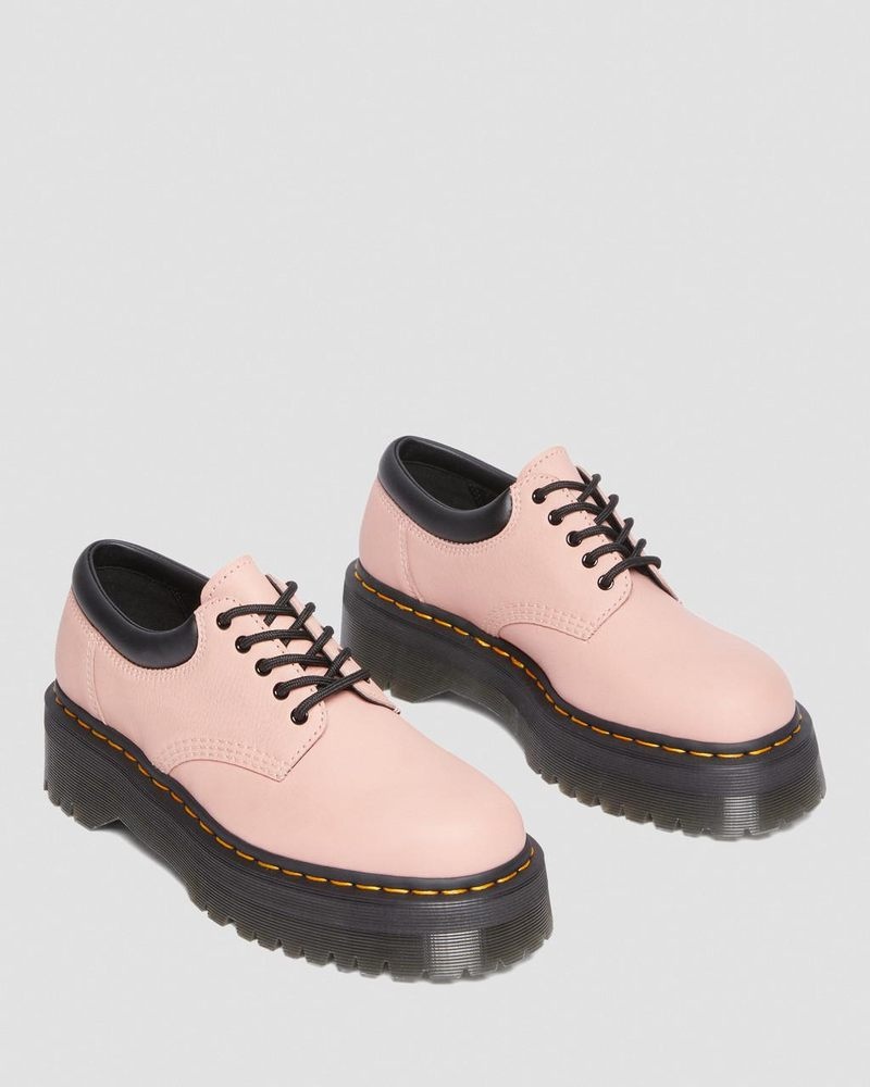 Peach Beige Dr Martens 8053 Pisa Leather Platform Casual Shoes (Pisa) Platforms | WG68-U7OI