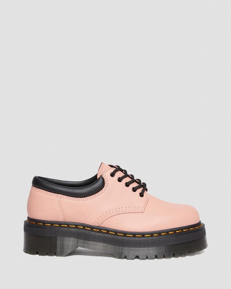 Peach Beige Dr Martens 8053 Pisa Leather Platform Casual Shoes (Pisa) Platforms | WG68-U7OI